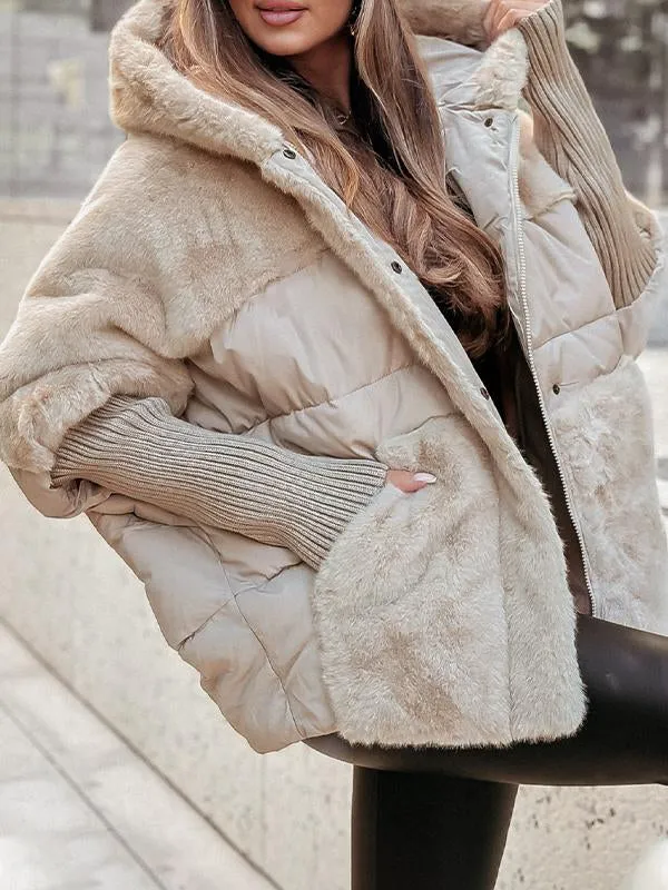 Ada | Oversized Hooded Puffer Jacket with Faux Fur