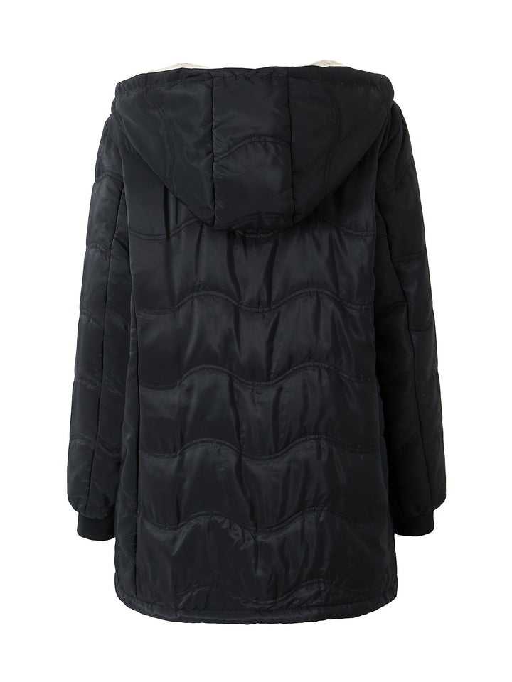 Wilma | Quilted Hooded Sherpa Jacket
