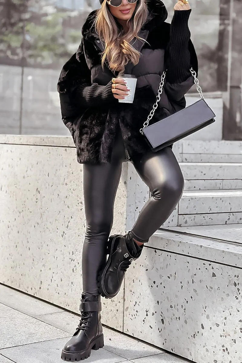 Ada | Oversized Hooded Puffer Jacket with Faux Fur