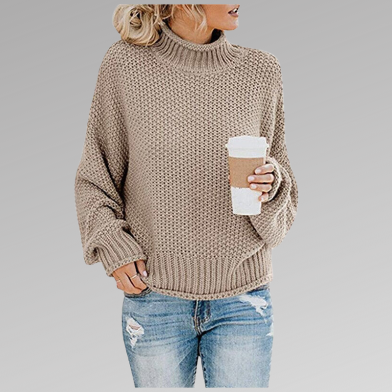 Maja | Chunky Turtleneck Sweater with Ribbed Trim
