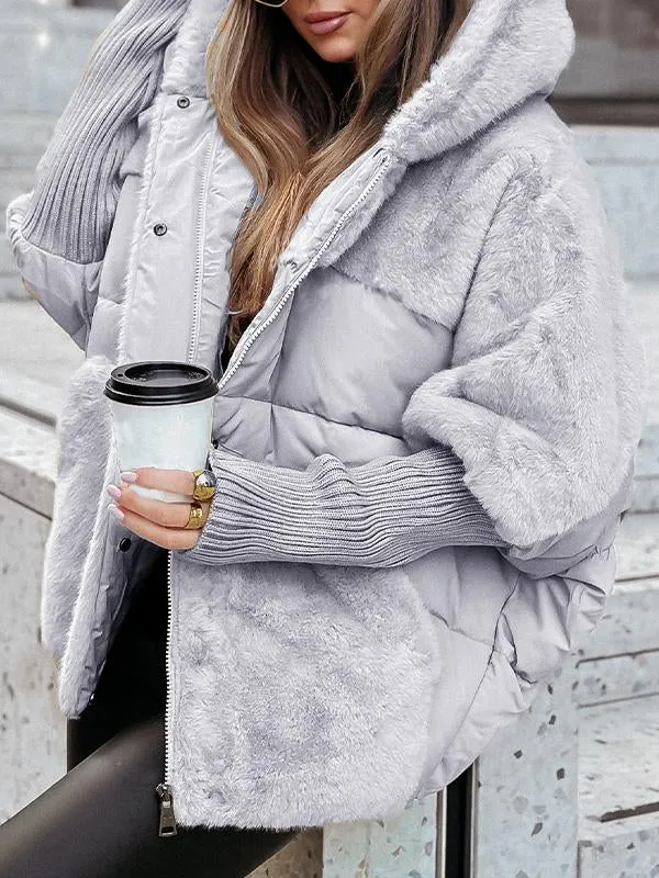 Ada | Oversized Hooded Puffer Jacket with Faux Fur
