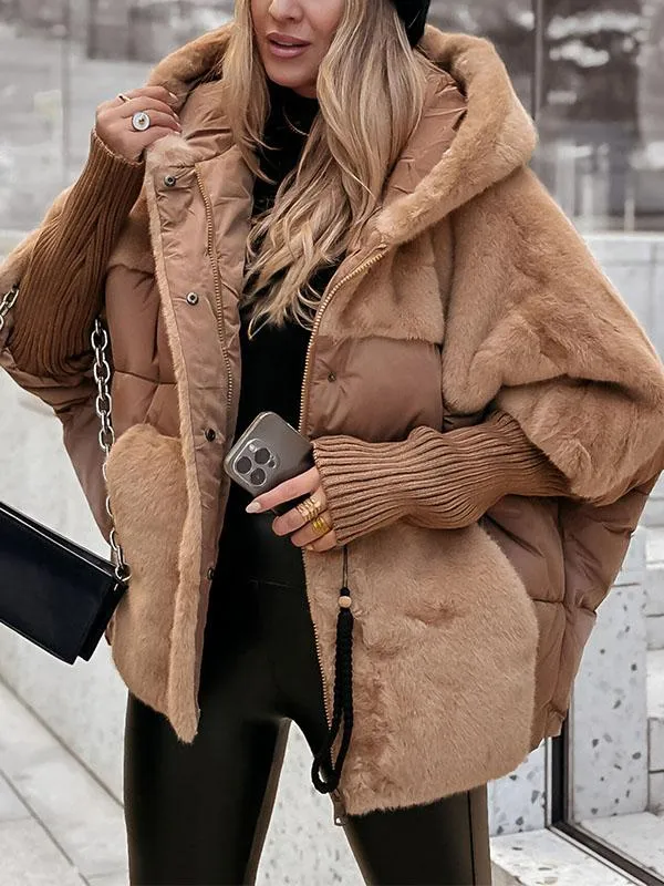 Ada | Oversized Hooded Puffer Jacket with Faux Fur