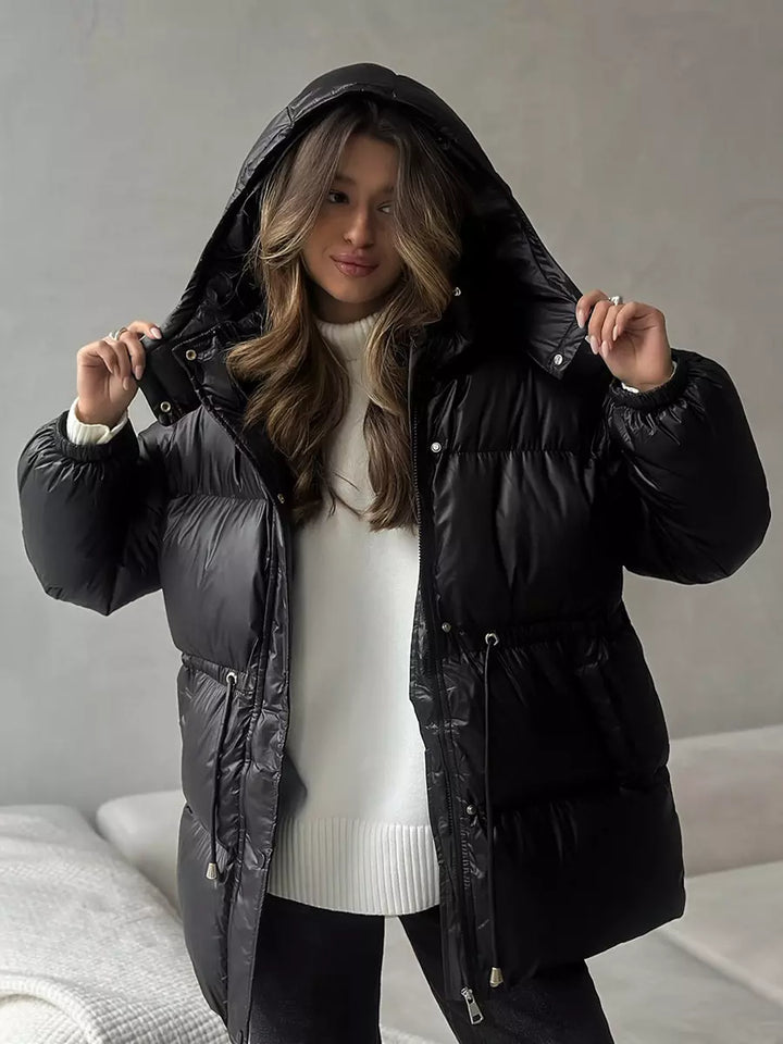 Puffer jacket quilting detail