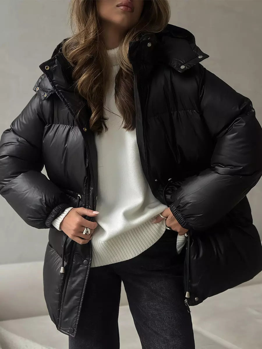 Puffer jacket black back