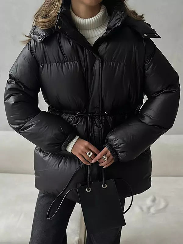 Puffer jacket black side