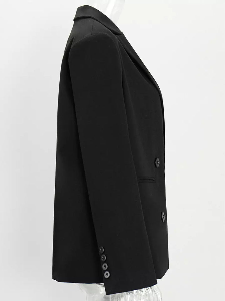 Belted coat button detail