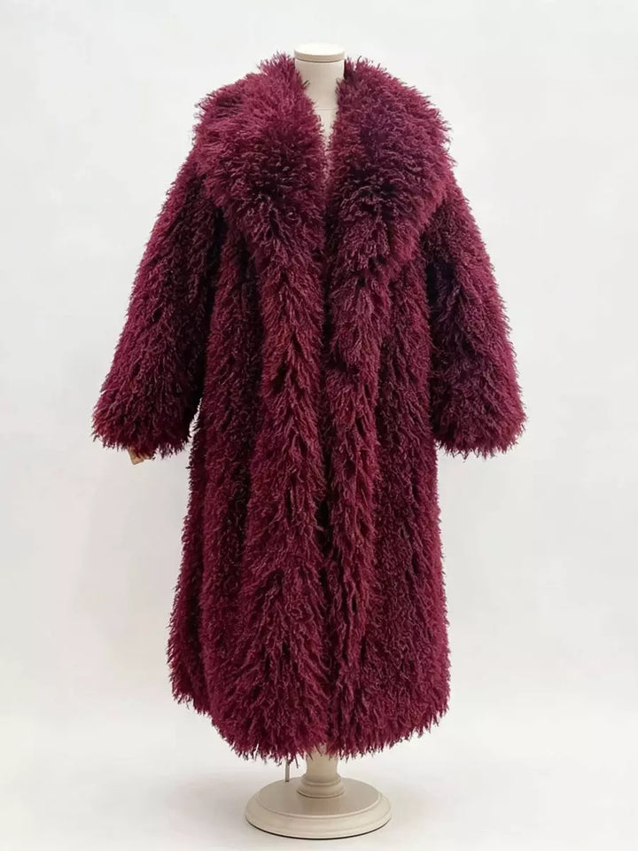 Faux fur coat texture