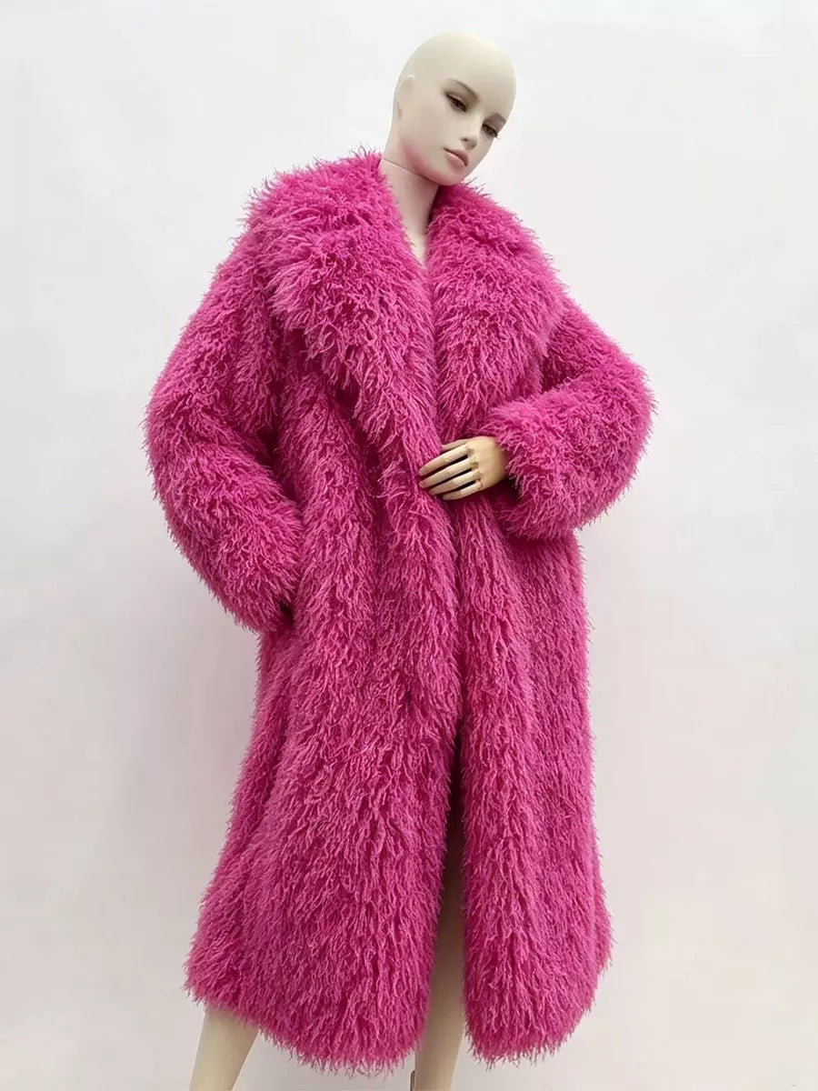 Faux fur coat colour range