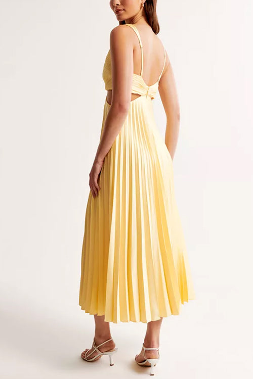 V-Neck Waist Cut-Out Maxi Dress