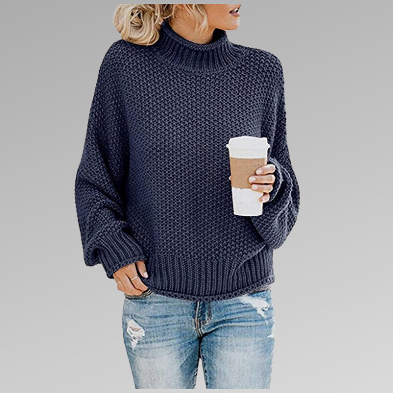 Maja | Chunky Turtleneck Sweater with Ribbed Trim