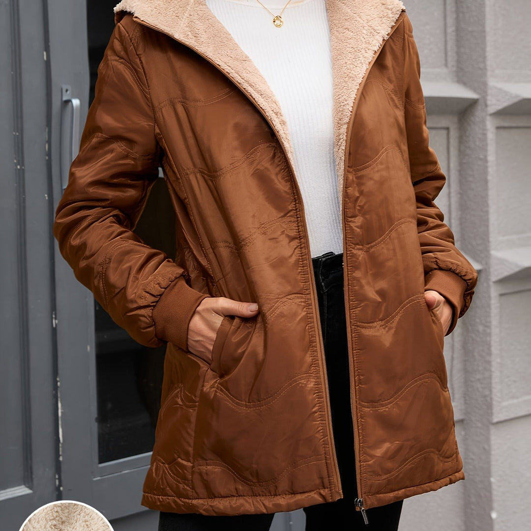 Wilma | Quilted Hooded Sherpa Jacket