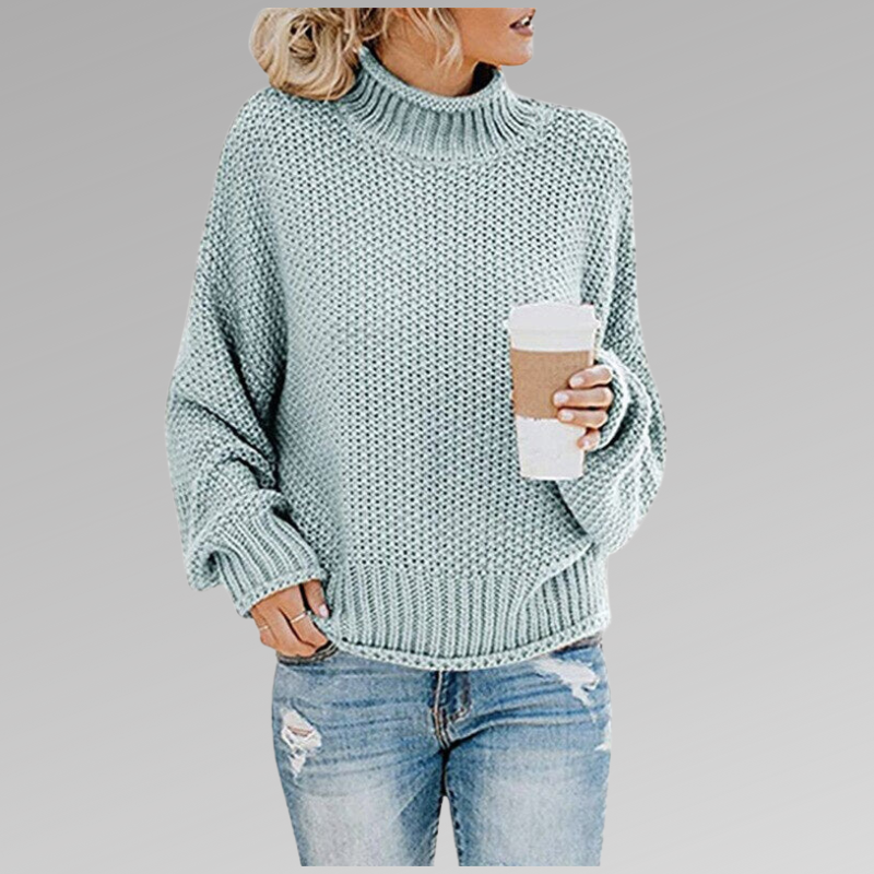 Maja | Chunky Turtleneck Sweater with Ribbed Trim