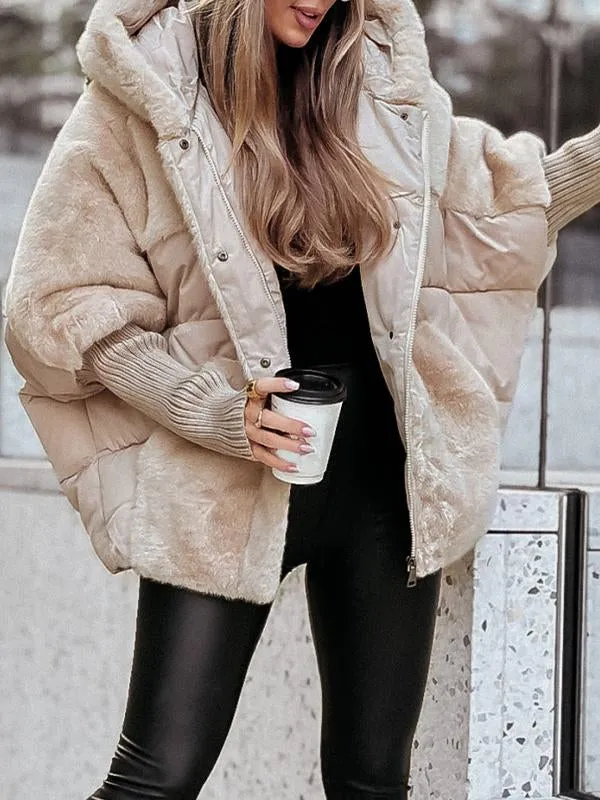 Ada | Oversized Hooded Puffer Jacket with Faux Fur