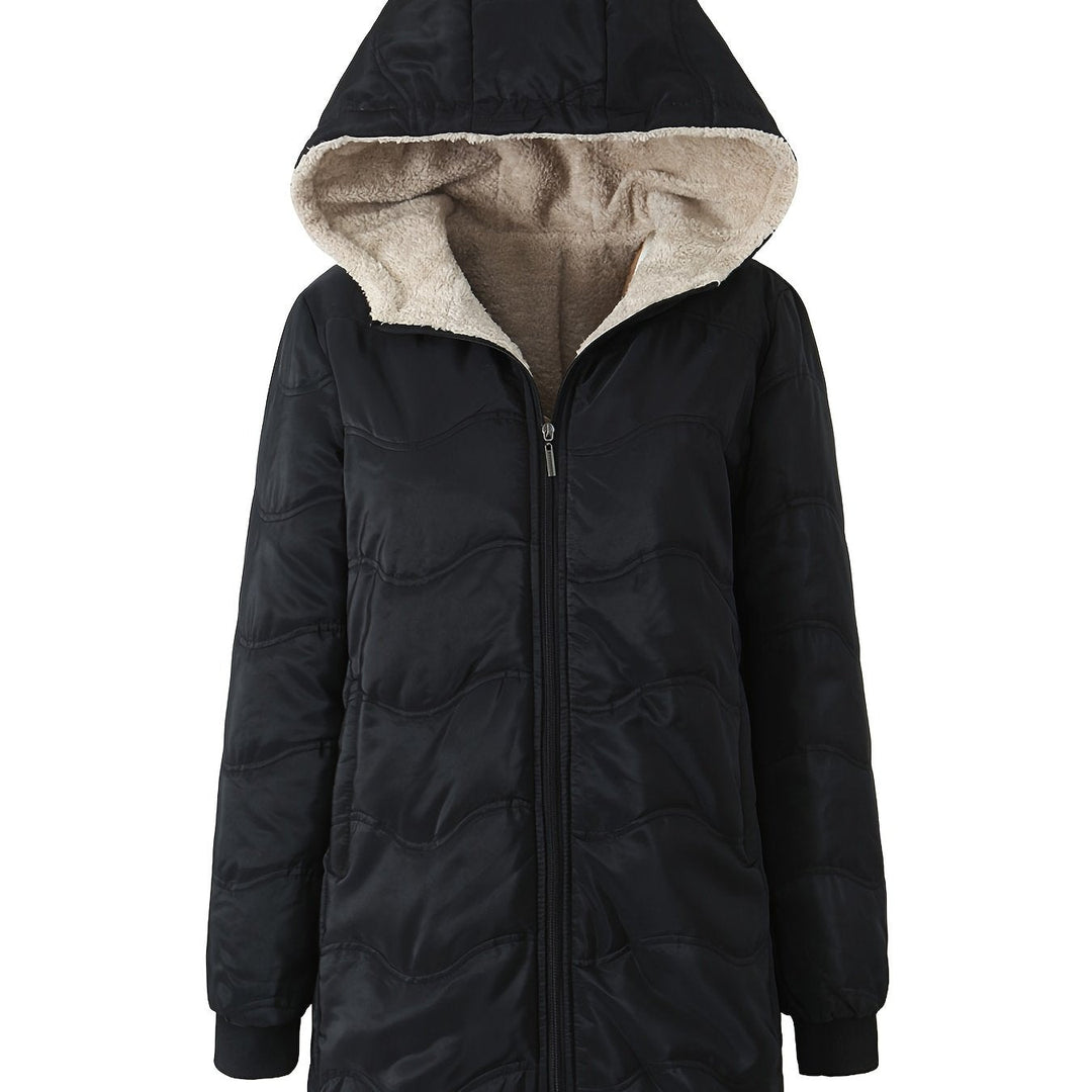 Wilma | Quilted Hooded Sherpa Jacket