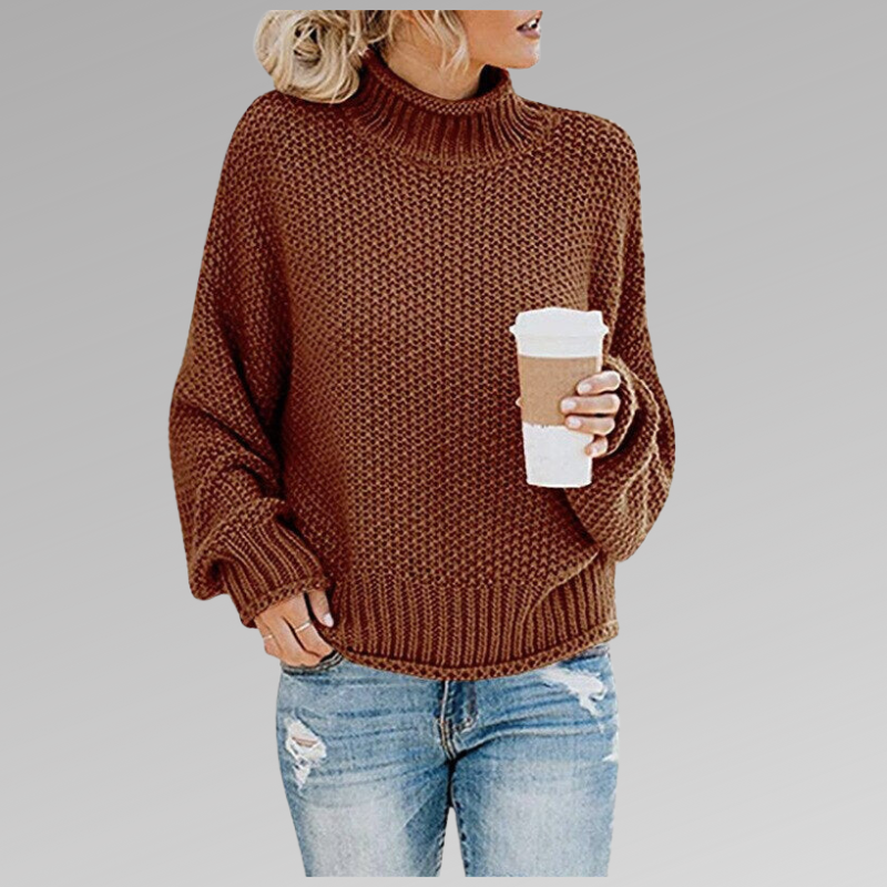 Maja | Chunky Turtleneck Sweater with Ribbed Trim