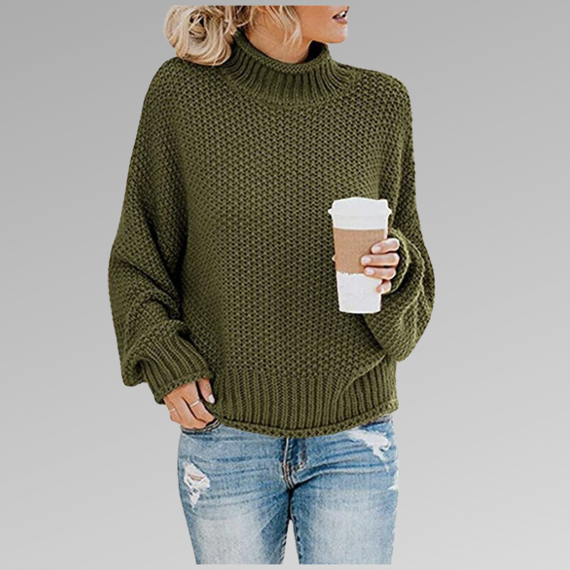Maja | Chunky Turtleneck Sweater with Ribbed Trim