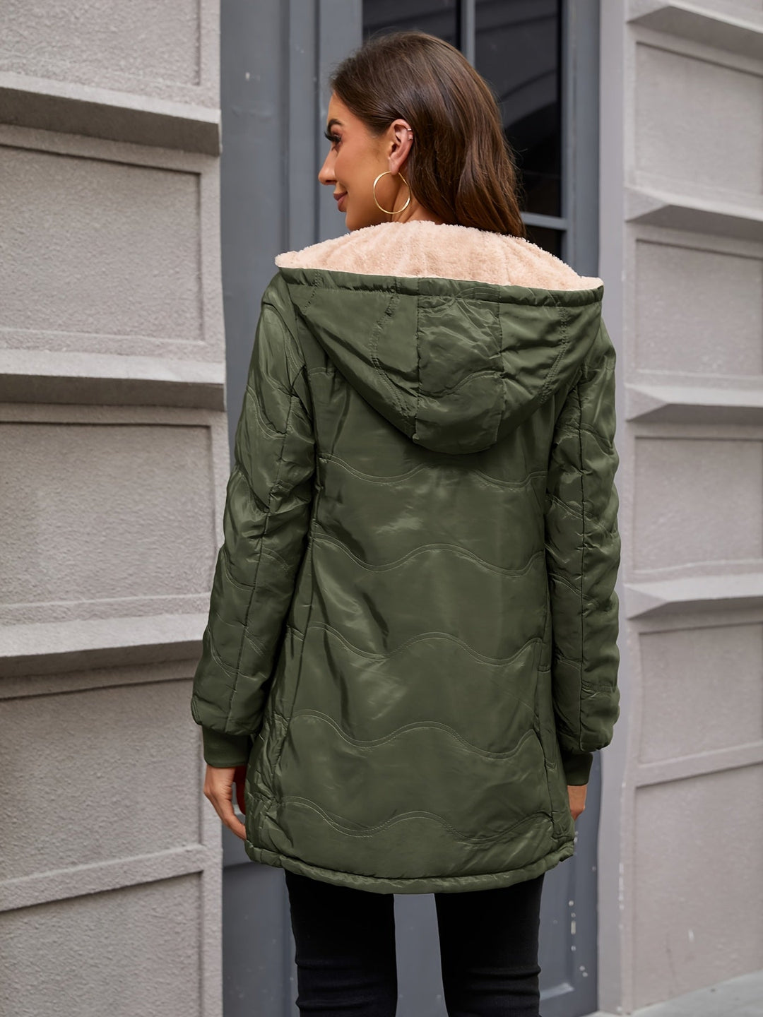 Wilma | Quilted Hooded Sherpa Jacket