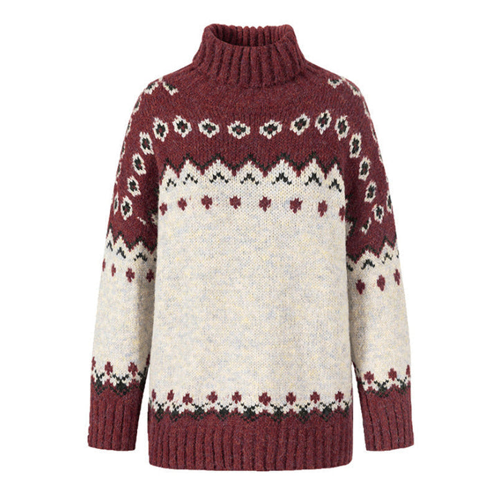 Sienna | Fair Isle Sweater with Turtleneck
