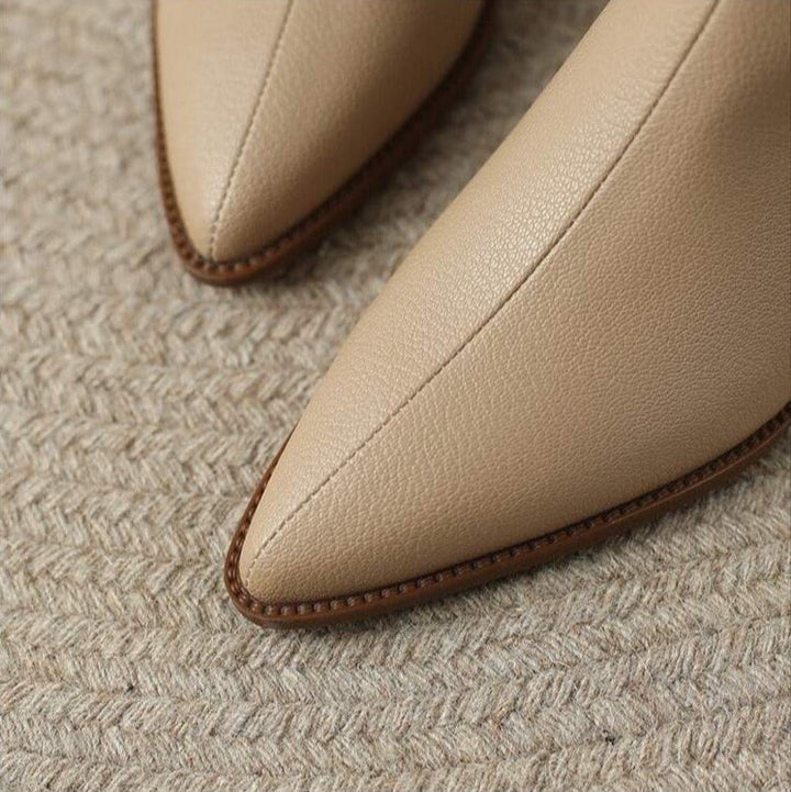 Kensley | Faux Leather Ankle Boots with Pointed Toe
