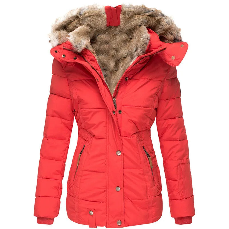 Leonie | Quilted Winter Parka with Faux Fur Hood