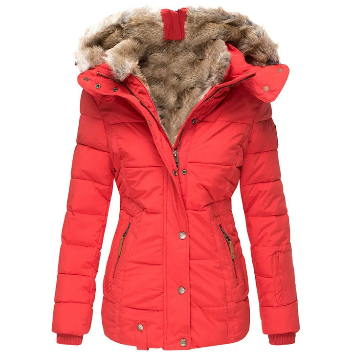 Leonie | Quilted Winter Parka with Faux Fur Hood
