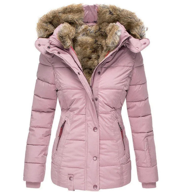 Leonie | Quilted Winter Parka with Faux Fur Hood