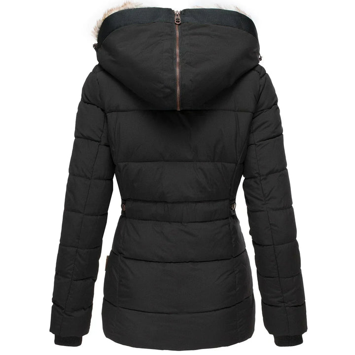 Leonie | Quilted Winter Parka with Faux Fur Hood