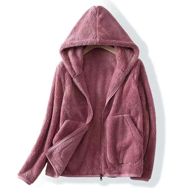 Wren | Hooded Sherpa Jacket with Full Zip