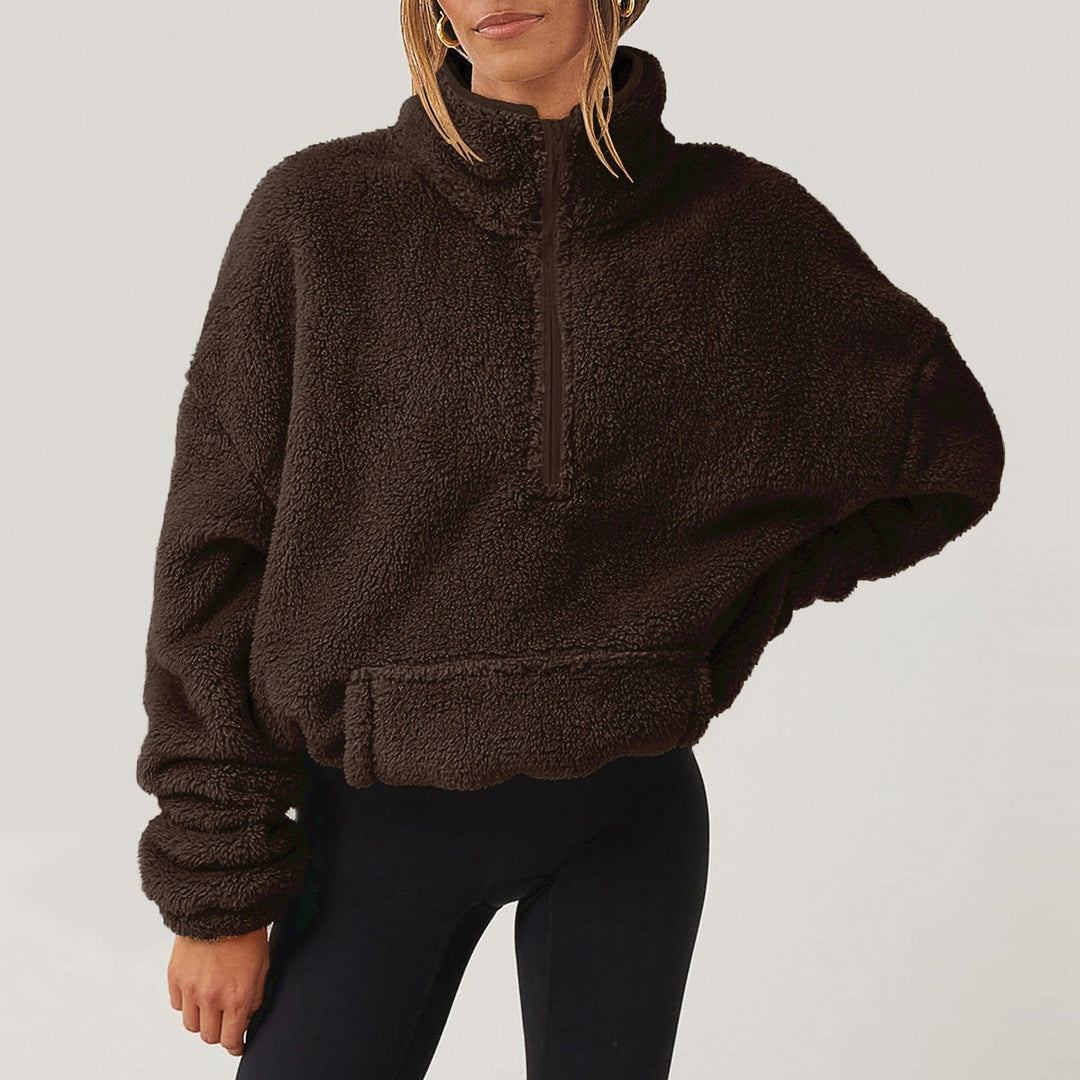 Alpine | Sherpa Quarter Zip Sweater with Stand Collar
