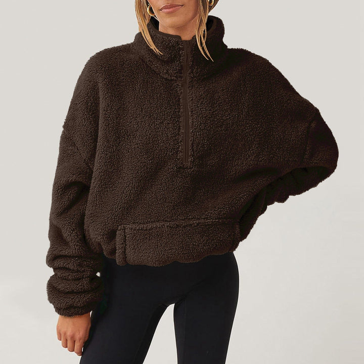 Alpine | Sherpa Quarter Zip Sweater with Stand Collar