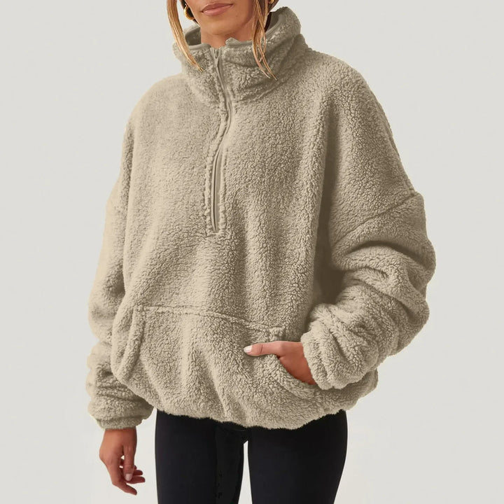 Alpine | Sherpa Quarter Zip Sweater with Stand Collar