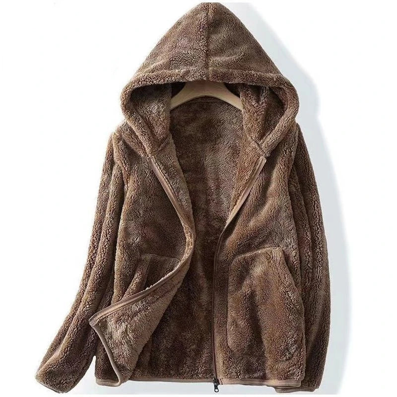 Wren | Hooded Sherpa Jacket with Full Zip