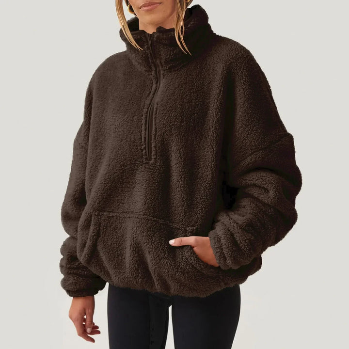 Alpine | Sherpa Quarter Zip Sweater with Stand Collar