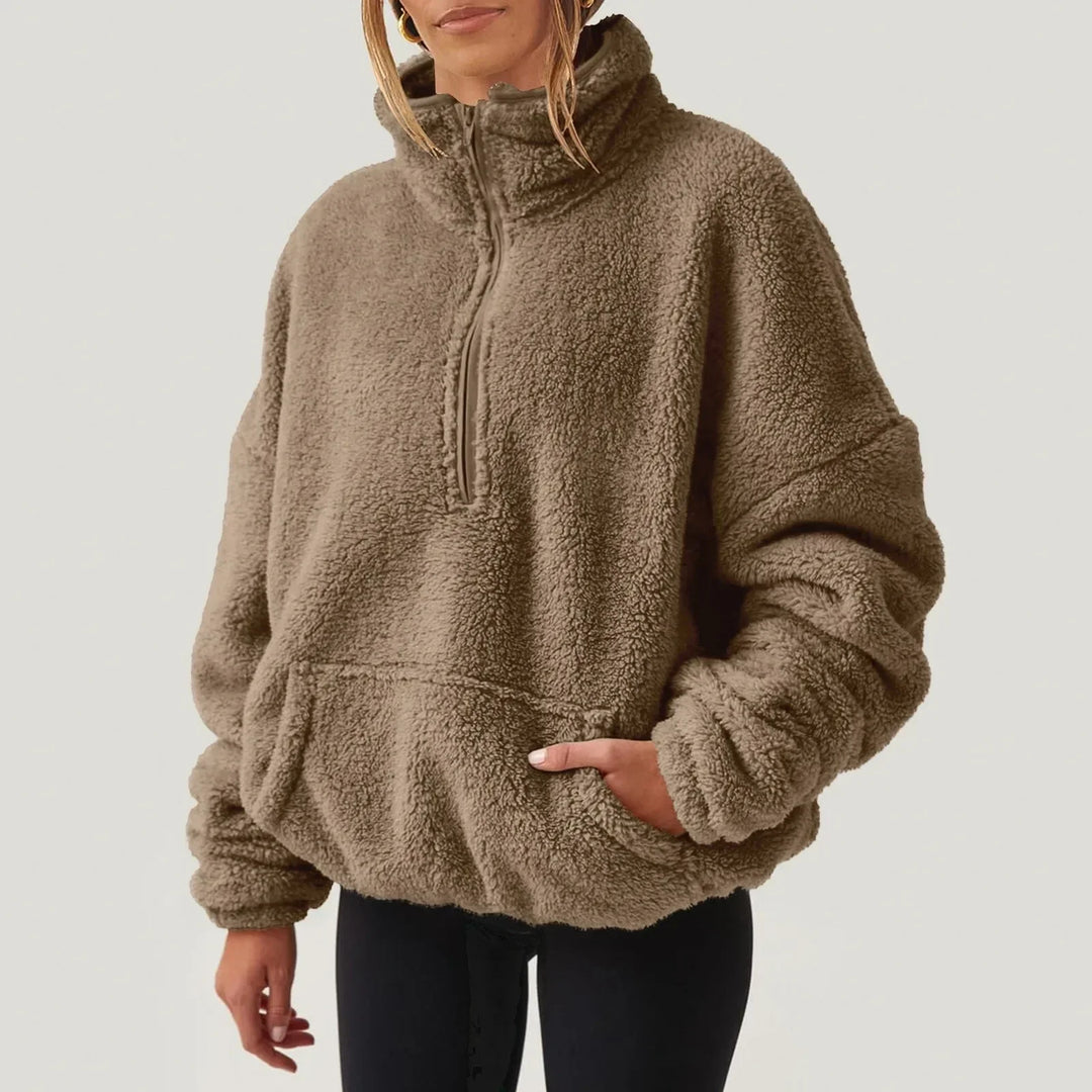 Alpine | Sherpa Quarter Zip Sweater with Stand Collar