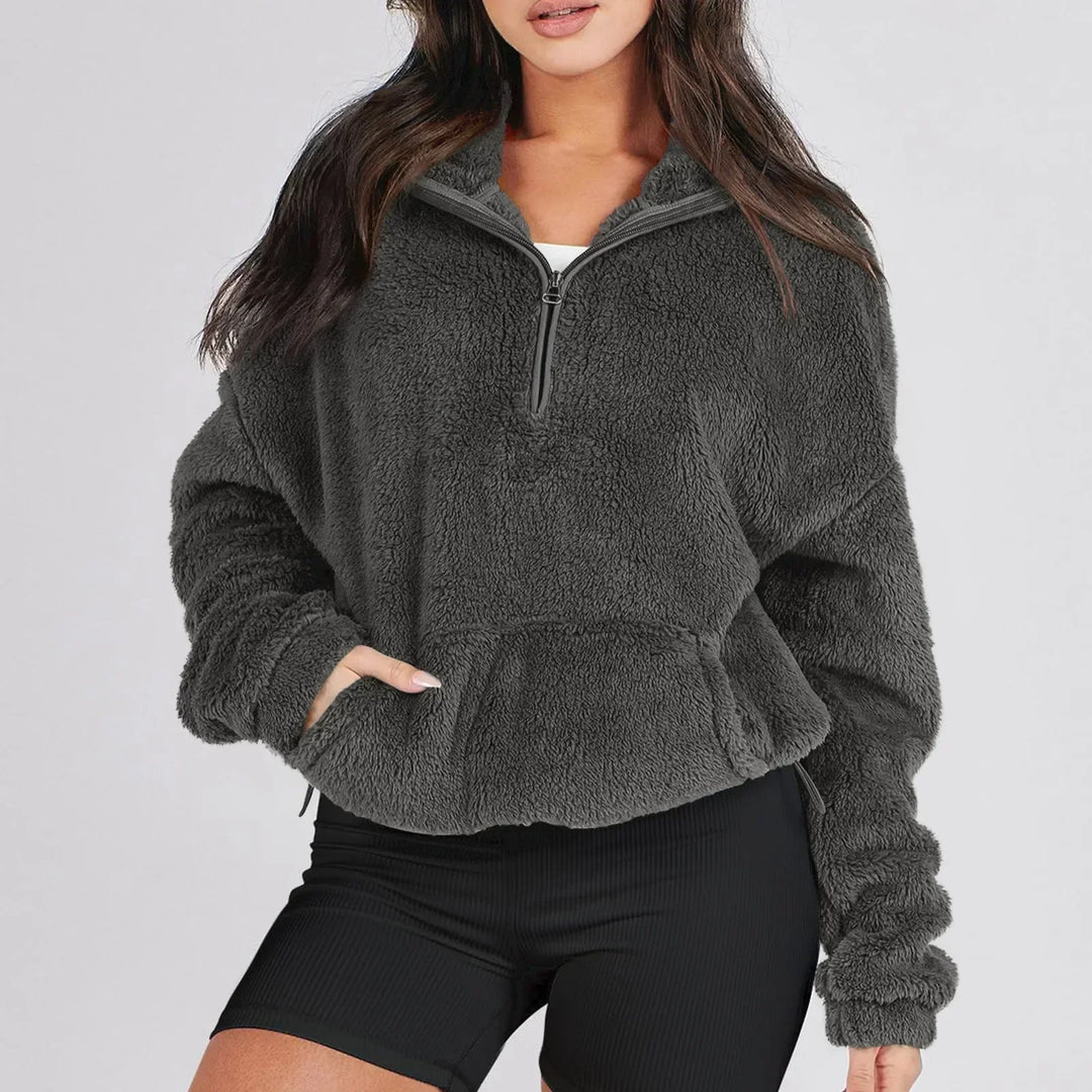 Alpine | Sherpa Quarter Zip Sweater with Stand Collar