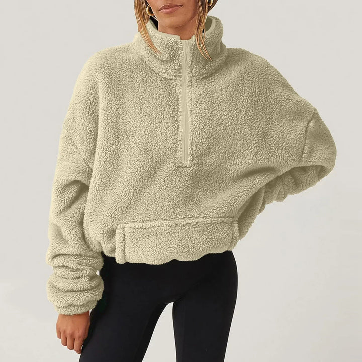 Alpine | Sherpa Quarter Zip Sweater with Stand Collar