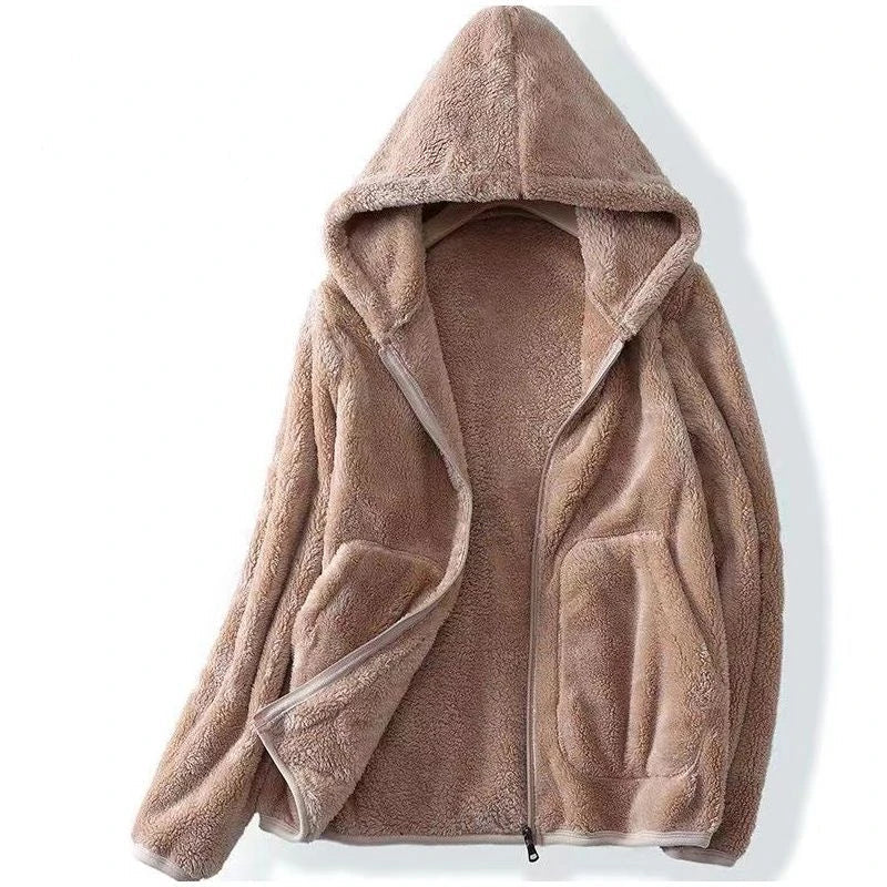 Wren | Hooded Sherpa Jacket with Full Zip