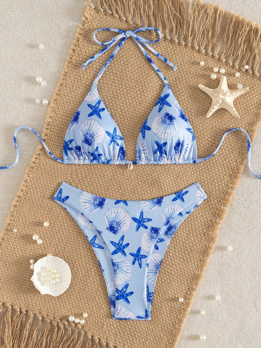 Women's Seashell Starfish Bikini Set – Padded