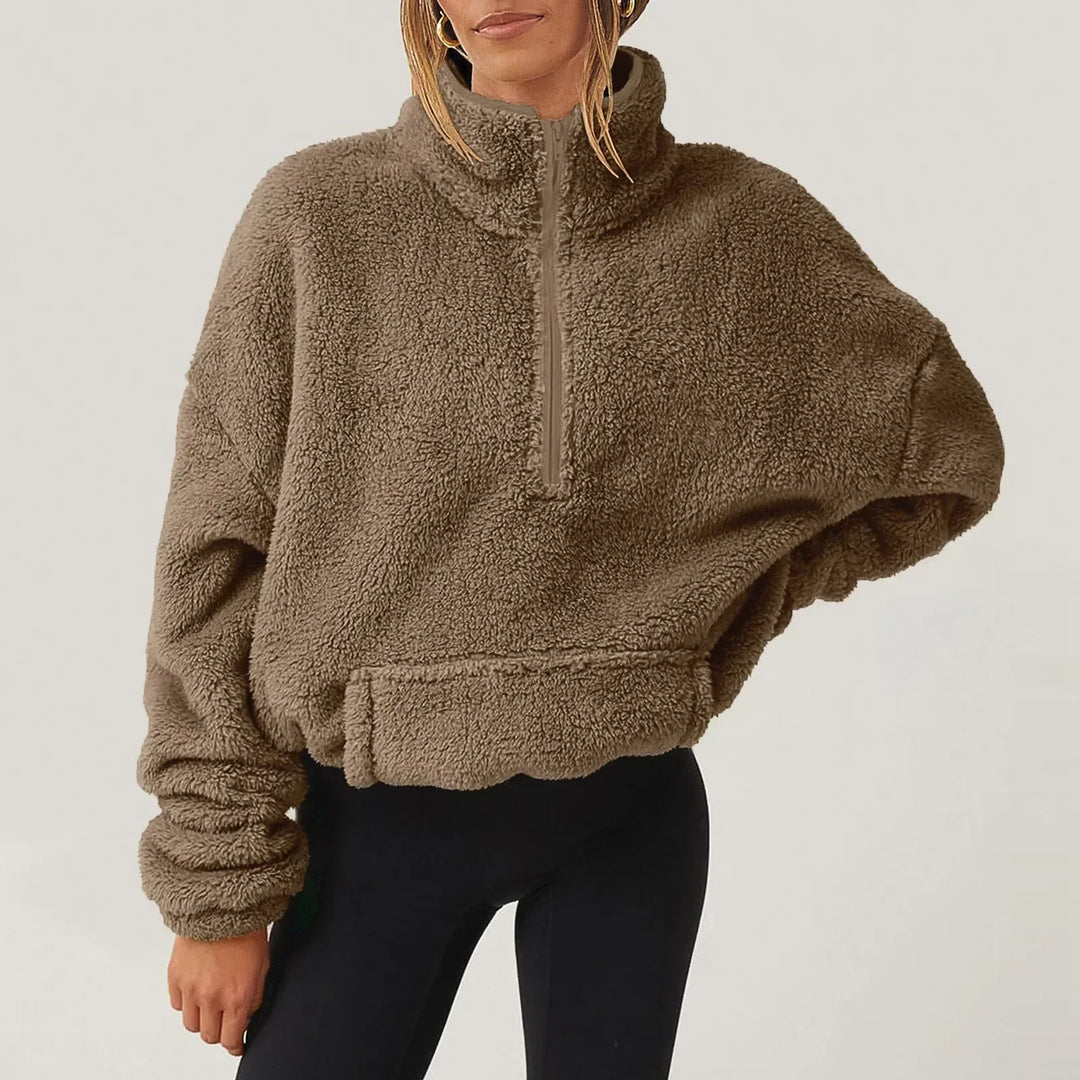 Alpine | Sherpa Quarter Zip Sweater with Stand Collar