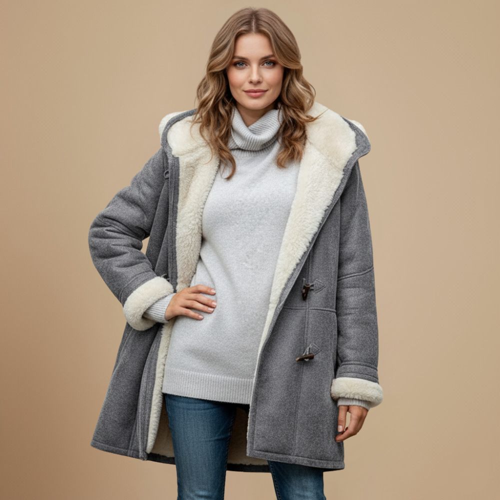 Bryn | Hooded Duffle Coat with Toggles