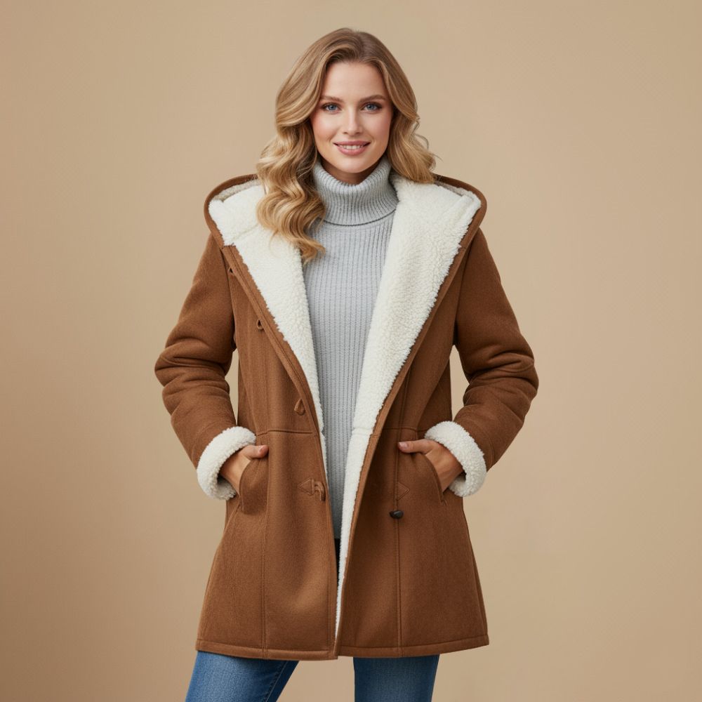 Bryn | Hooded Duffle Coat with Toggles