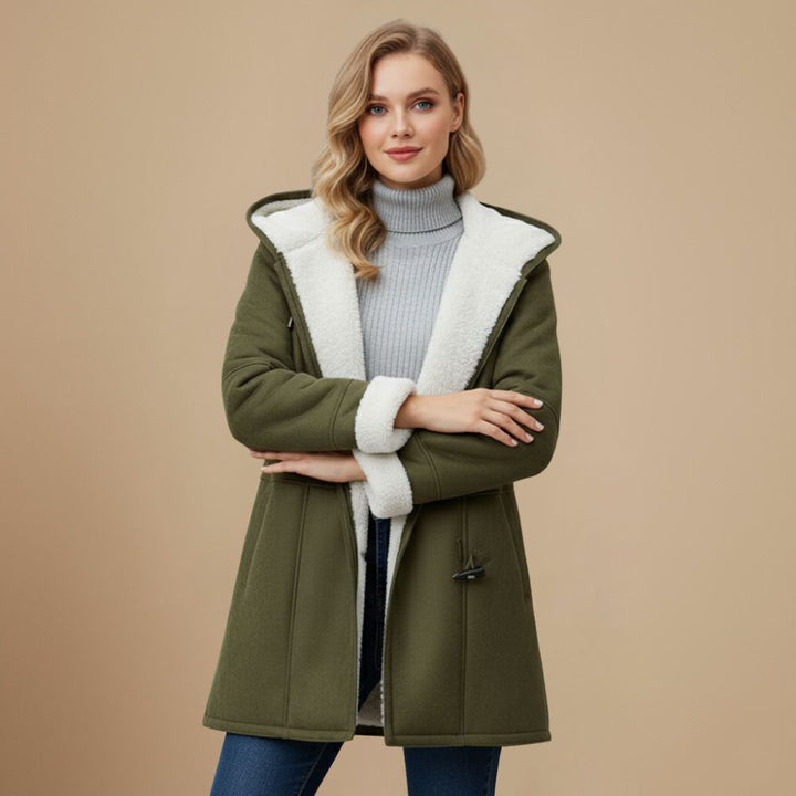 Bryn | Hooded Duffle Coat with Toggles