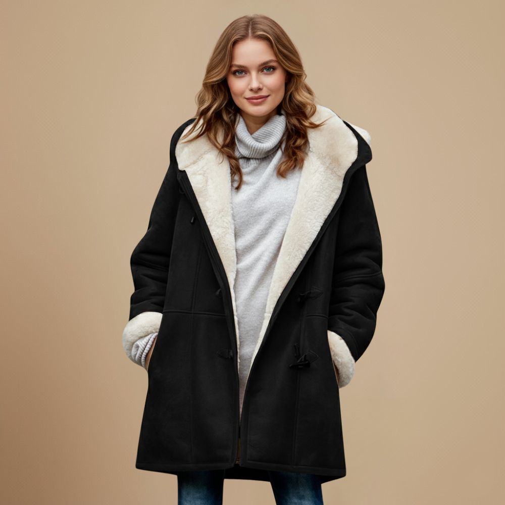 Bryn | Hooded Duffle Coat with Toggles