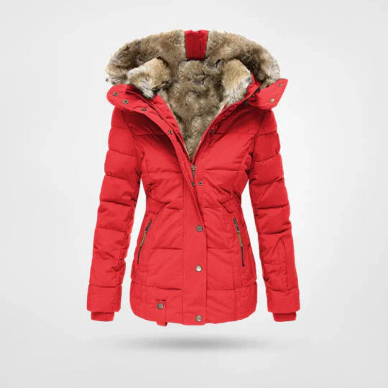 Nova | Quilted Parka with Faux Fur Hood