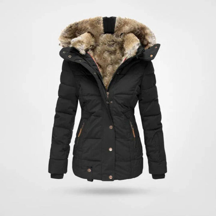 Nova | Quilted Parka with Faux Fur Hood