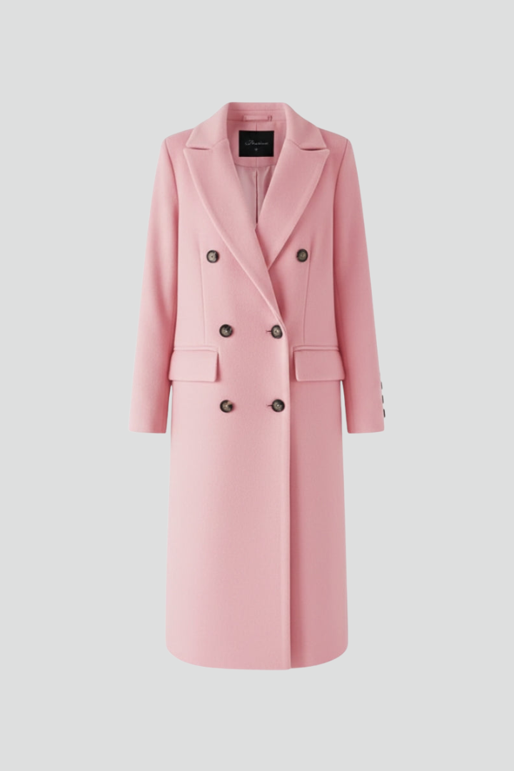 Orla | Double Breasted Wool Coat with Notch Lapel