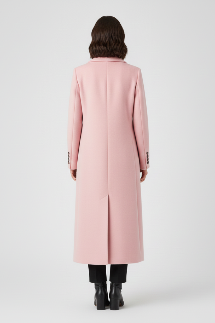 Orla | Double Breasted Wool Coat with Notch Lapel