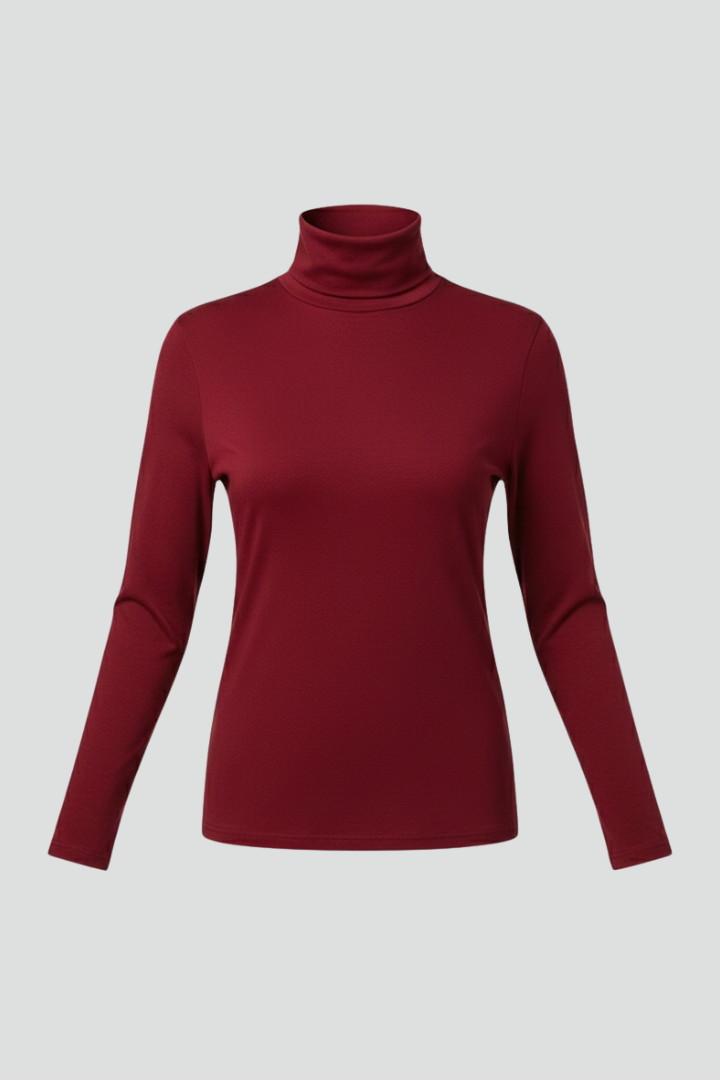 Ivy | Plain Turtleneck Sweater with Long Sleeves