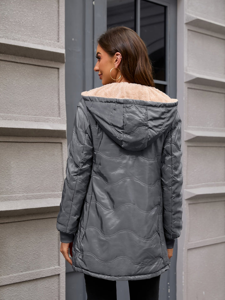 Wilma | Quilted Hooded Sherpa Jacket