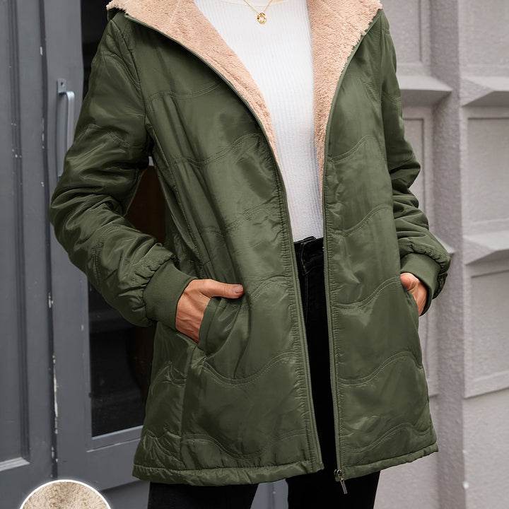 Wilma | Quilted Hooded Sherpa Jacket